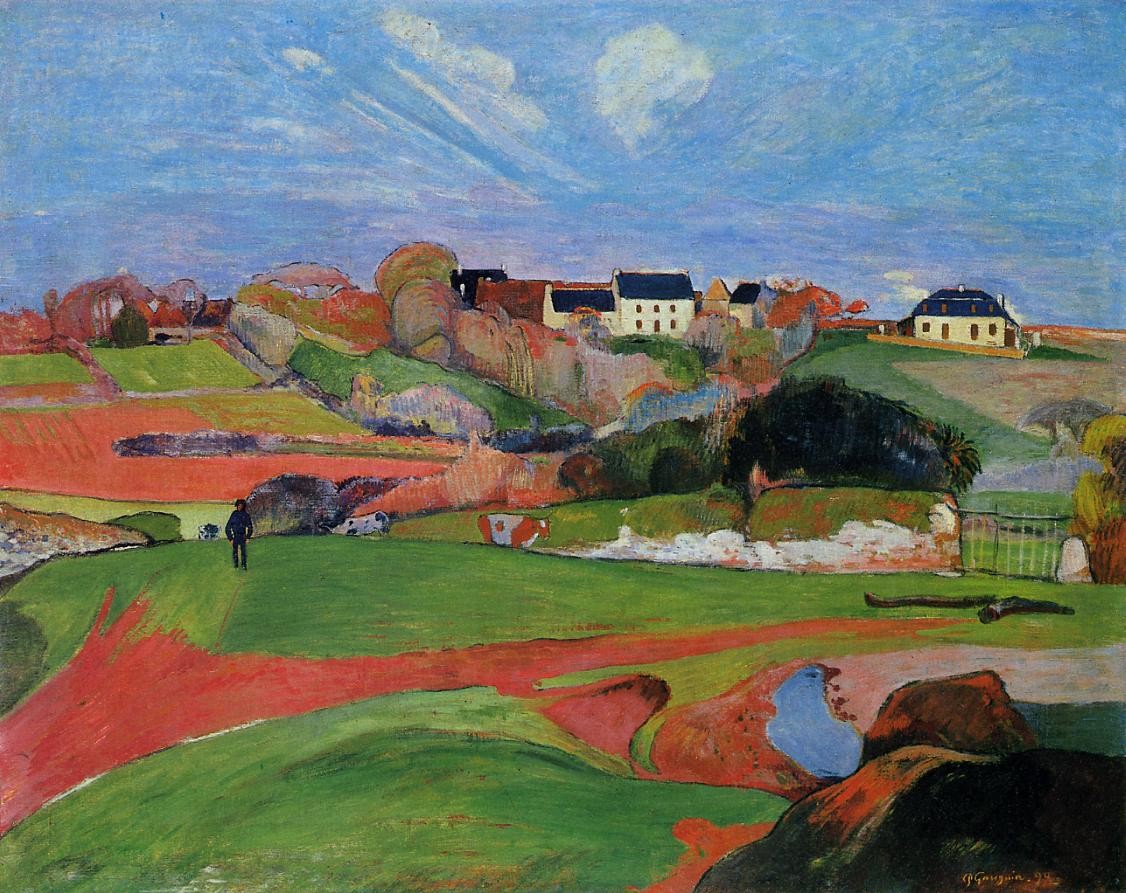 Landscape at Le Pouldu by Paul Gauguin