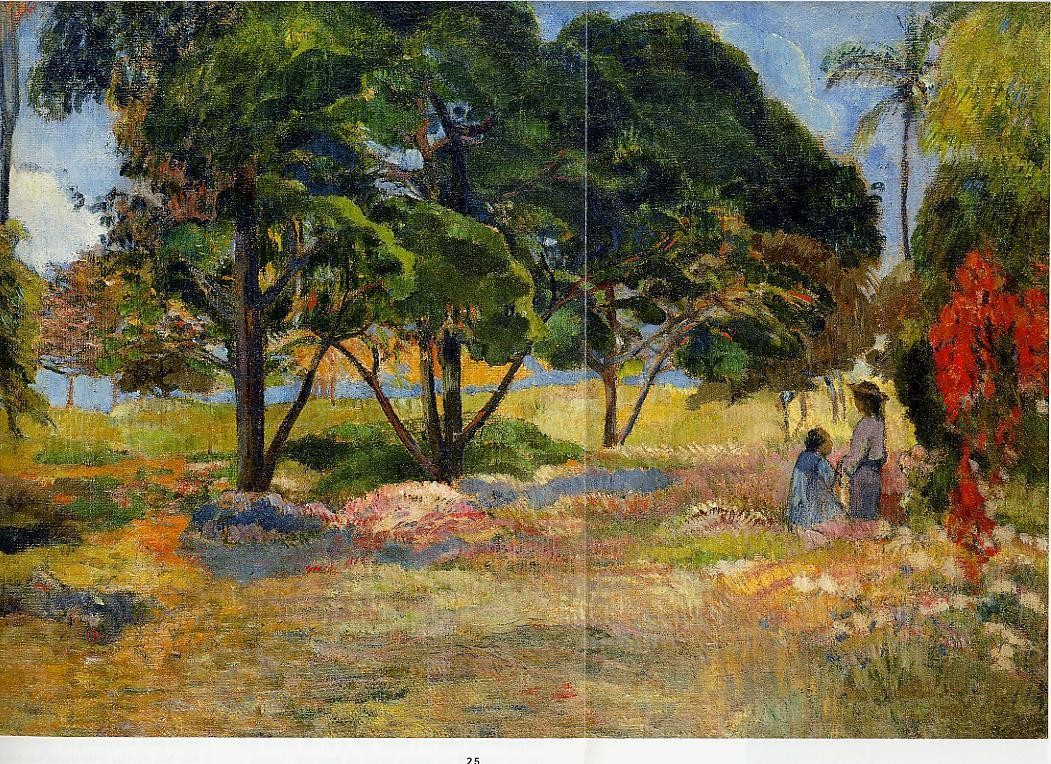 Landscape with three trees by Paul Gauguin