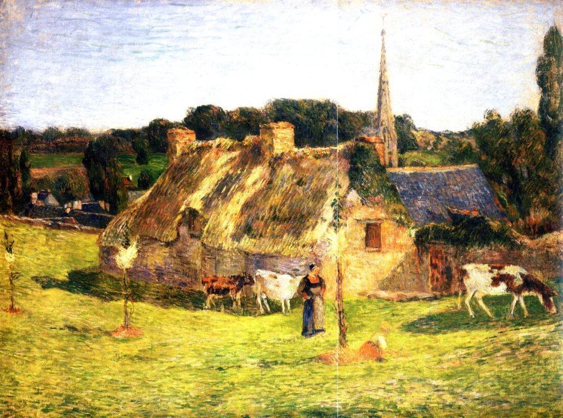 Lollichon's Field and the Church of Pont-Aven by Paul Gauguin