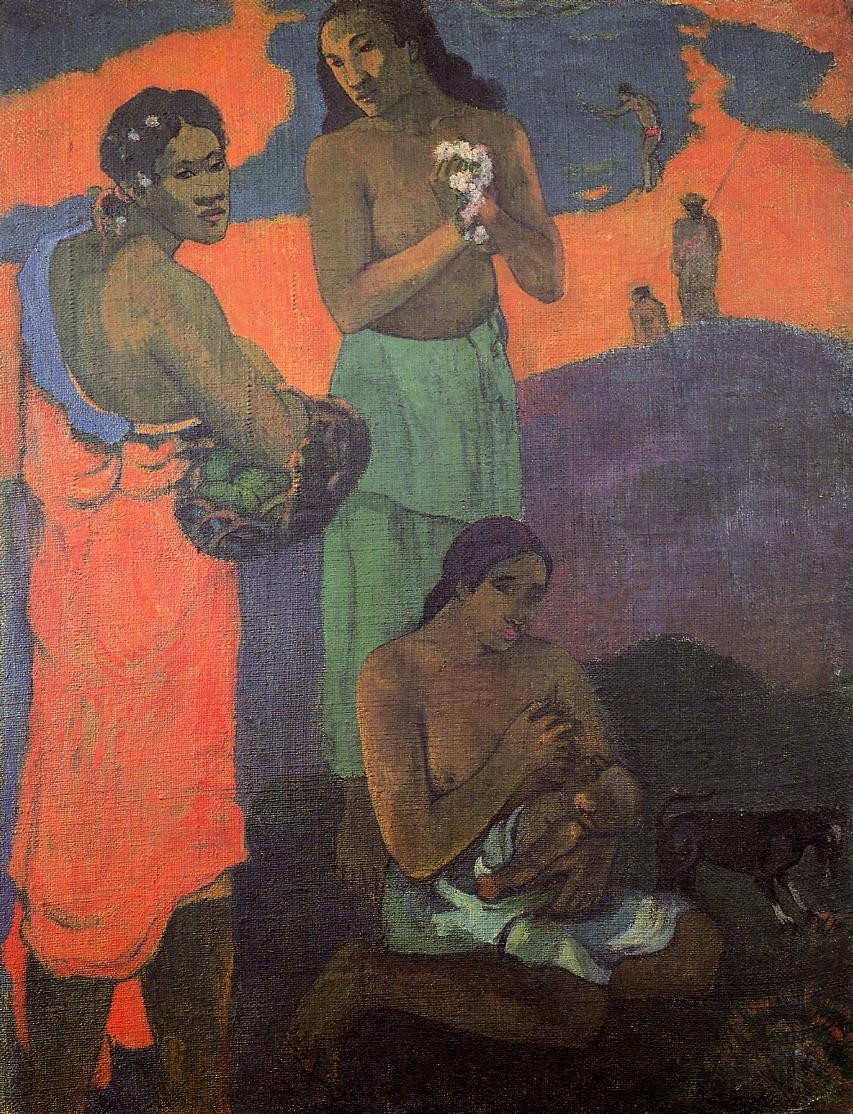 Maternity (Three Women on the Seashore) by Paul Gauguin