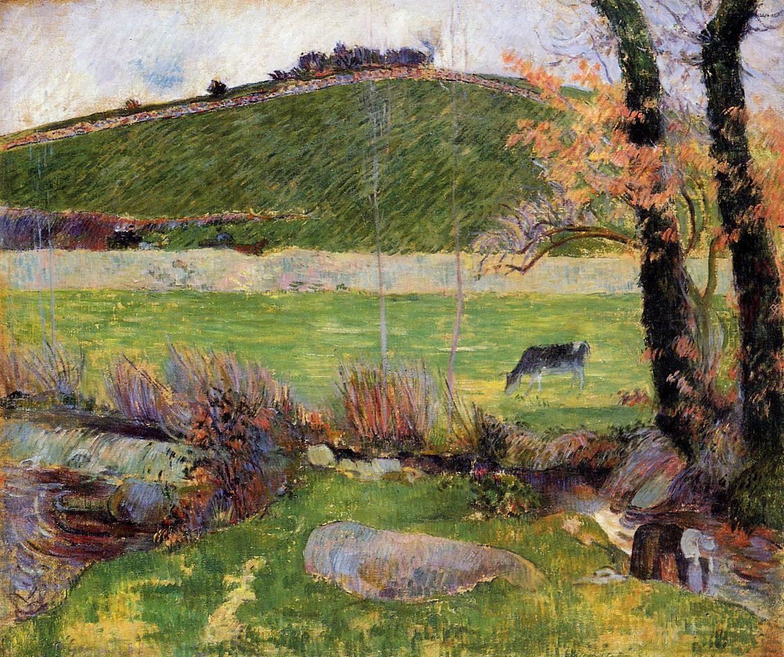Meadow at the banks of Aven by Paul Gauguin
