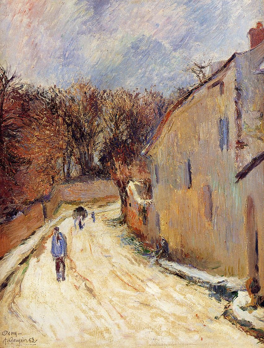 Osny, rue de Pontoise, Winter by Paul Gauguin