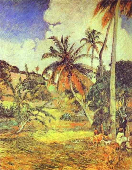Palm trees on Martinique by Paul Gauguin