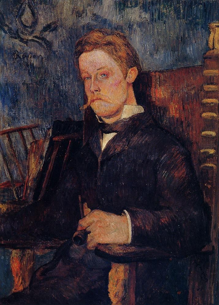 Portrait of a seated man by Paul Gauguin