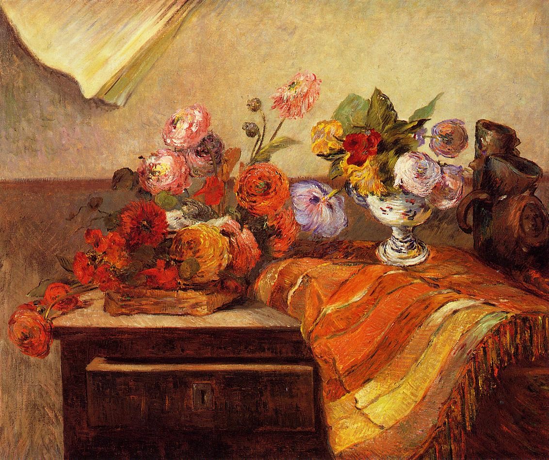 Pots and Boquets by Paul Gauguin