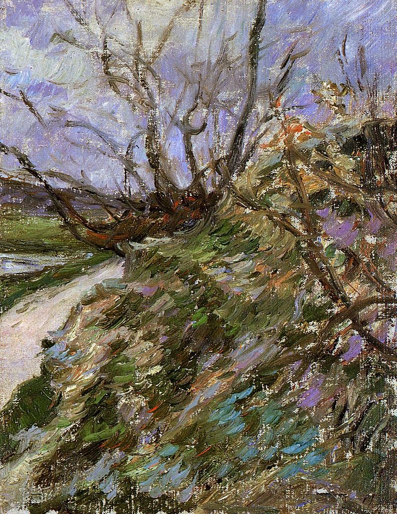 River bank in winter by Paul Gauguin