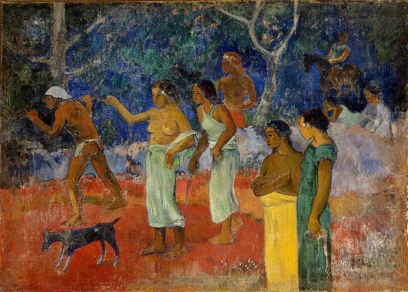 Scene from Tahitian Life by Paul Gauguin