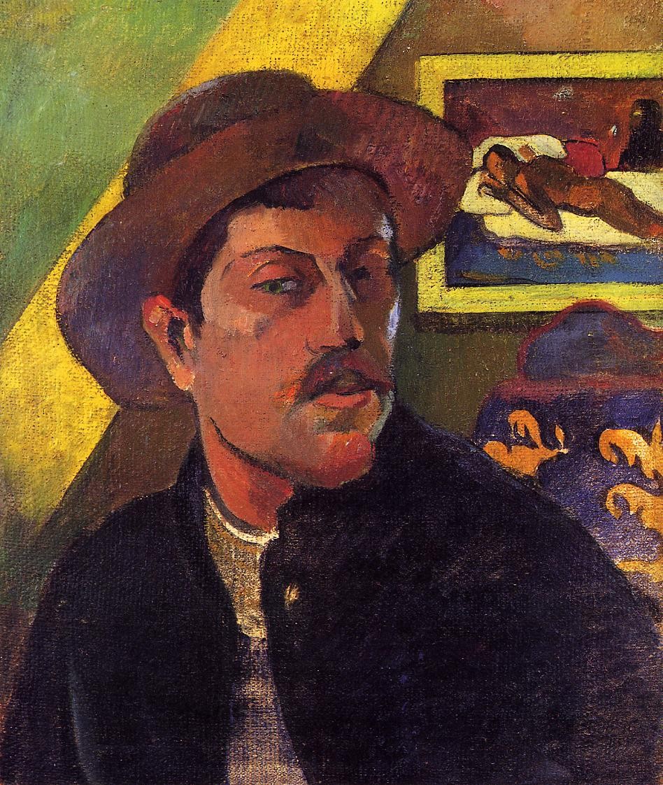 Self Portrait in a Hat by Paul Gauguin