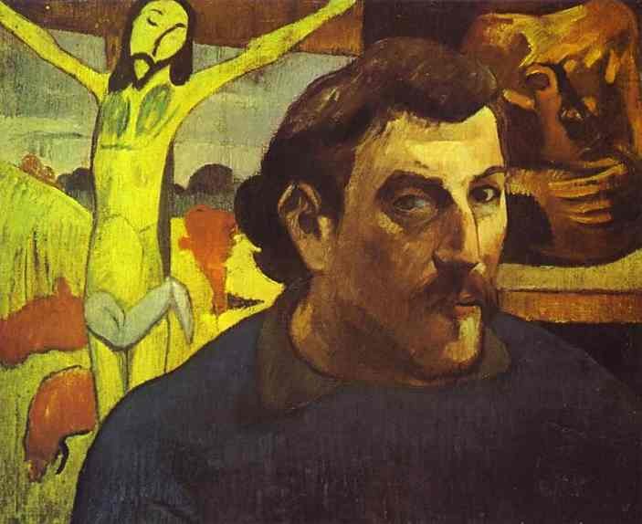 Self Portrait with the Yellow Christ by Paul Gauguin