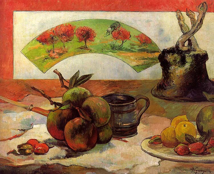 Still Life with a Fan by Paul Gauguin