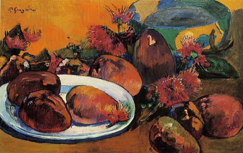 Still life with mangoes by Paul Gauguin