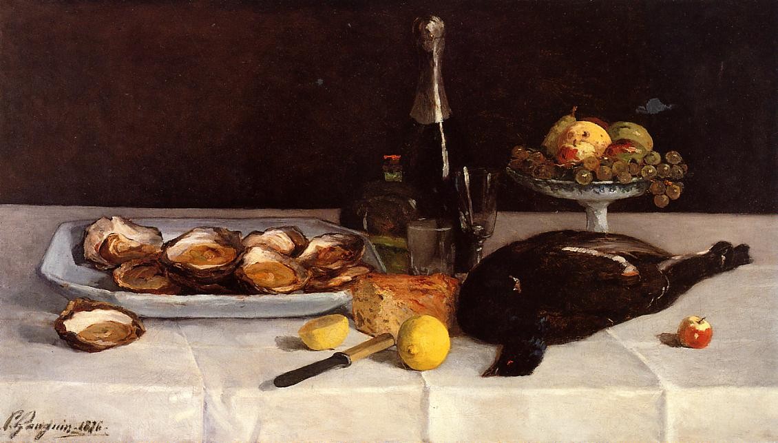 Still life with oysters by Paul Gauguin