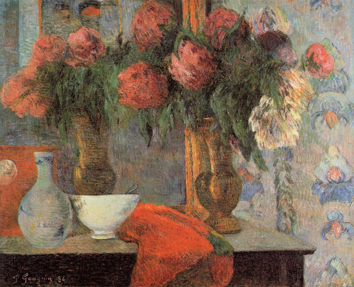 Still life with white bowl by Paul Gauguin