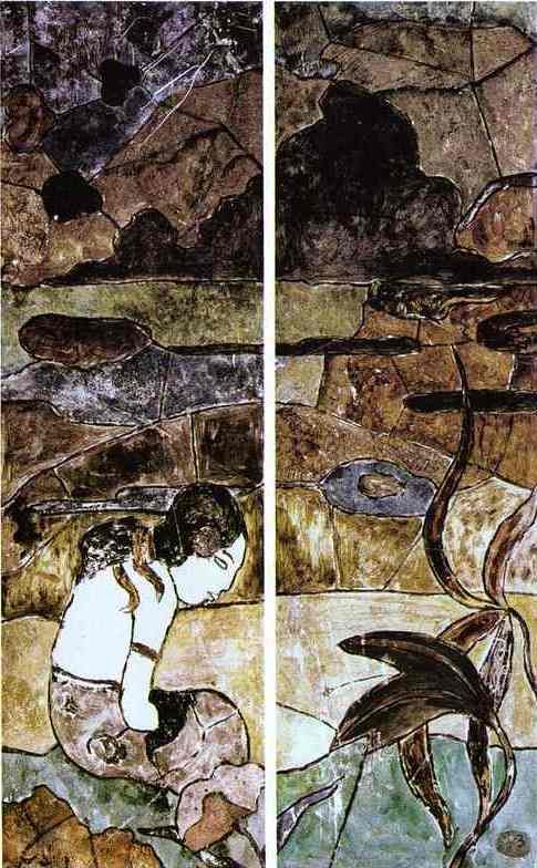 Tahitian Woman in a Landscape by Paul Gauguin
