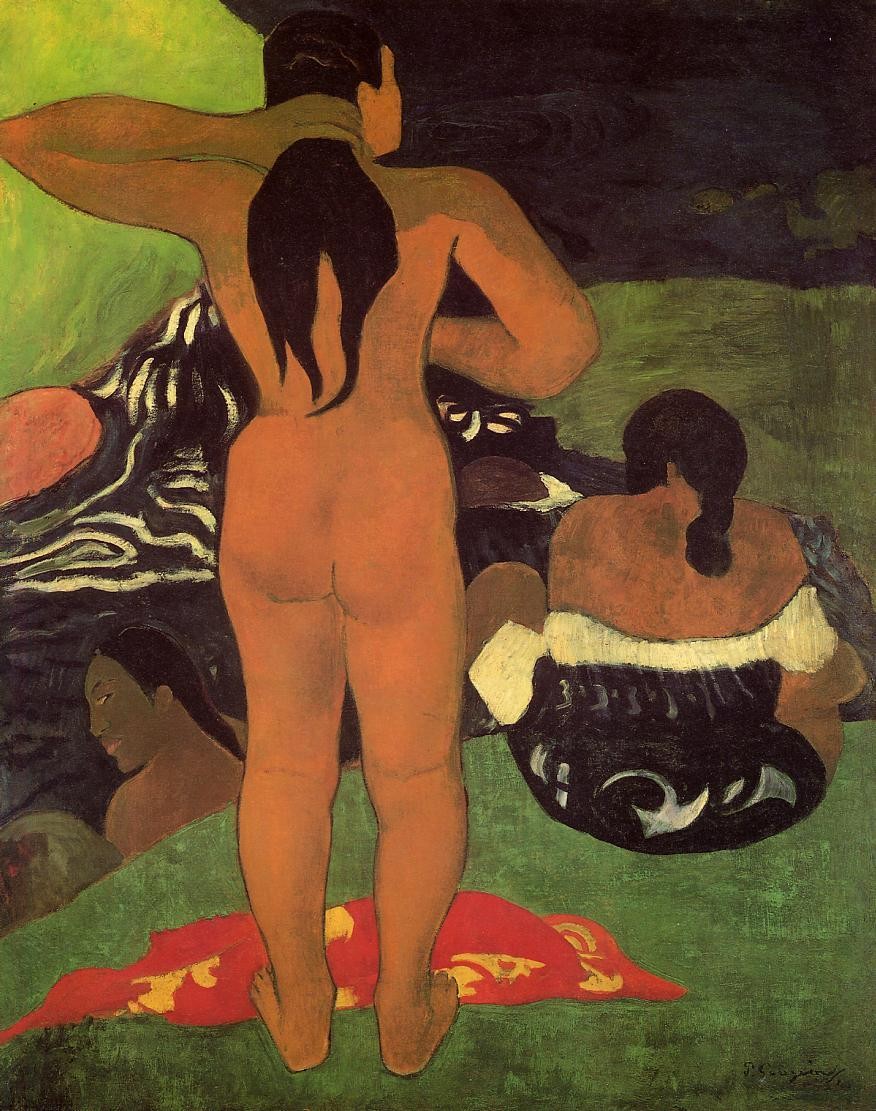 Tahitian women on the beach by Paul Gauguin