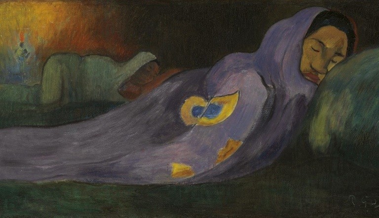 The dreaming by Paul Gauguin