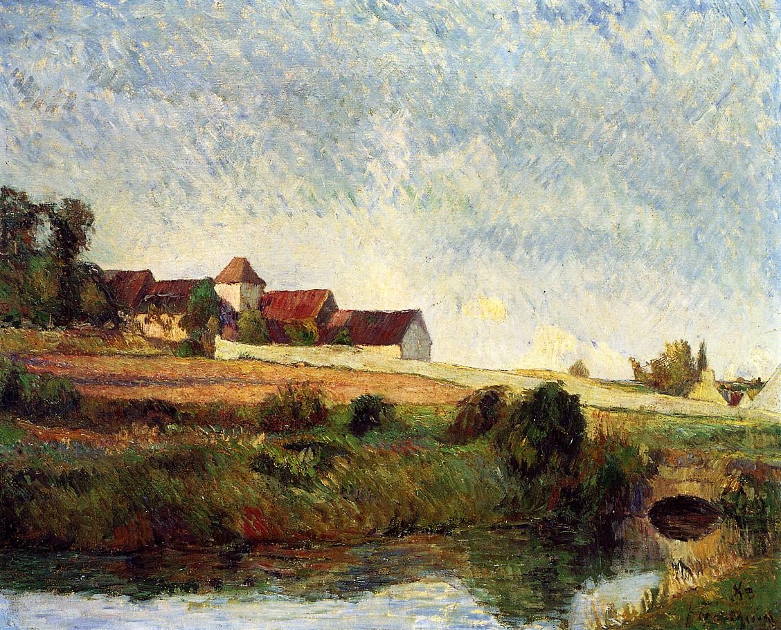 The farm in Grue by Paul Gauguin