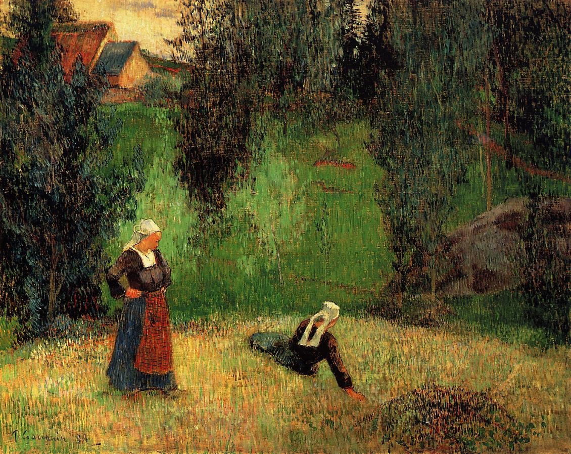 The first flowers by Paul Gauguin