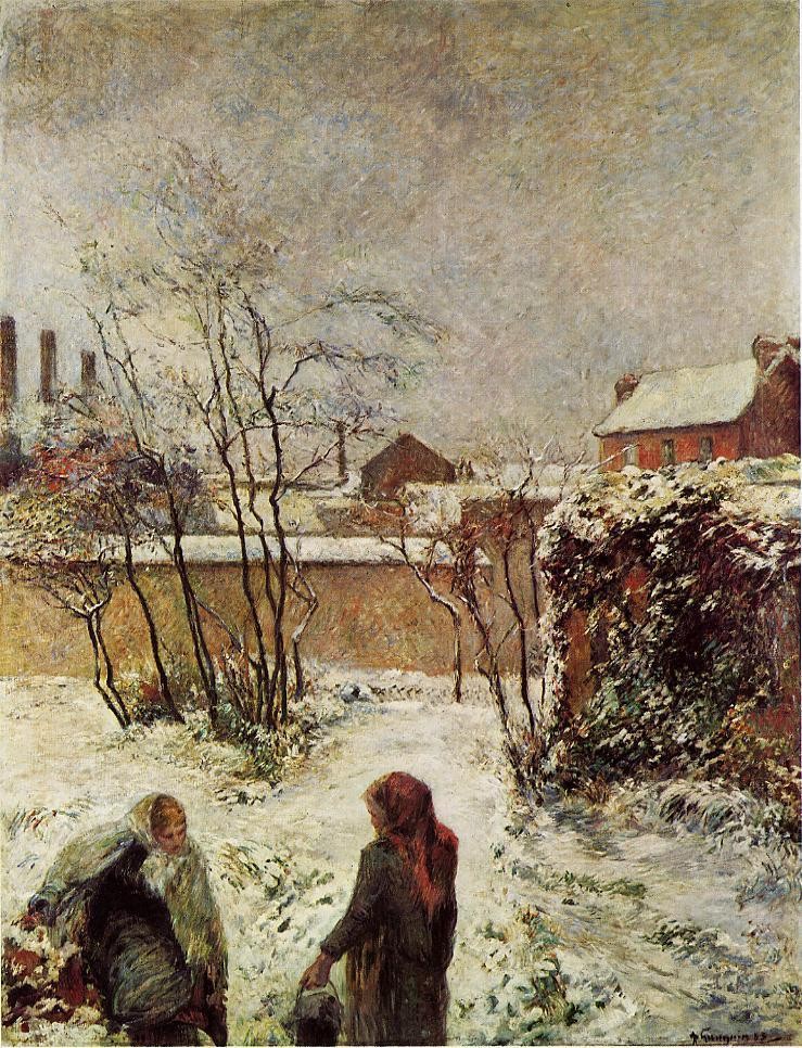 The garden in winter, rue Carcel by Paul Gauguin