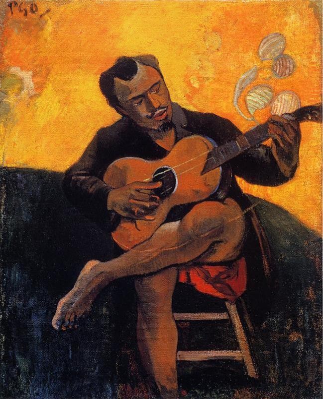 The guitar player by Paul Gauguin