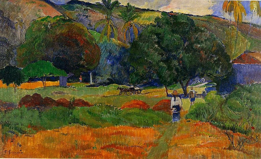 The little valley by Paul Gauguin