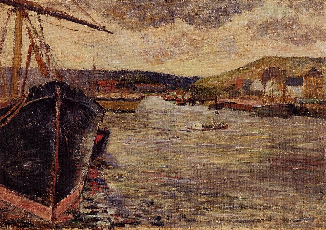 The Port Of Rouen by Paul Gauguin