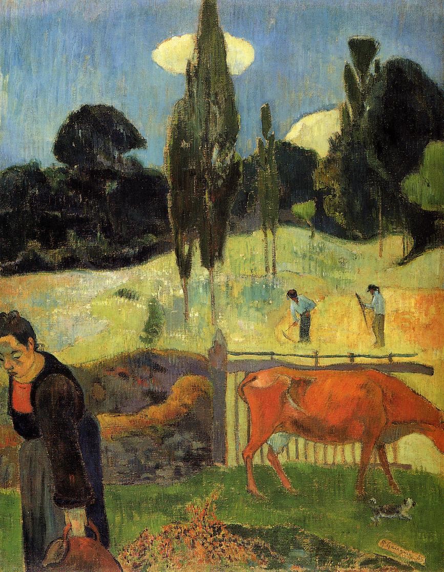 The red cow by Paul Gauguin