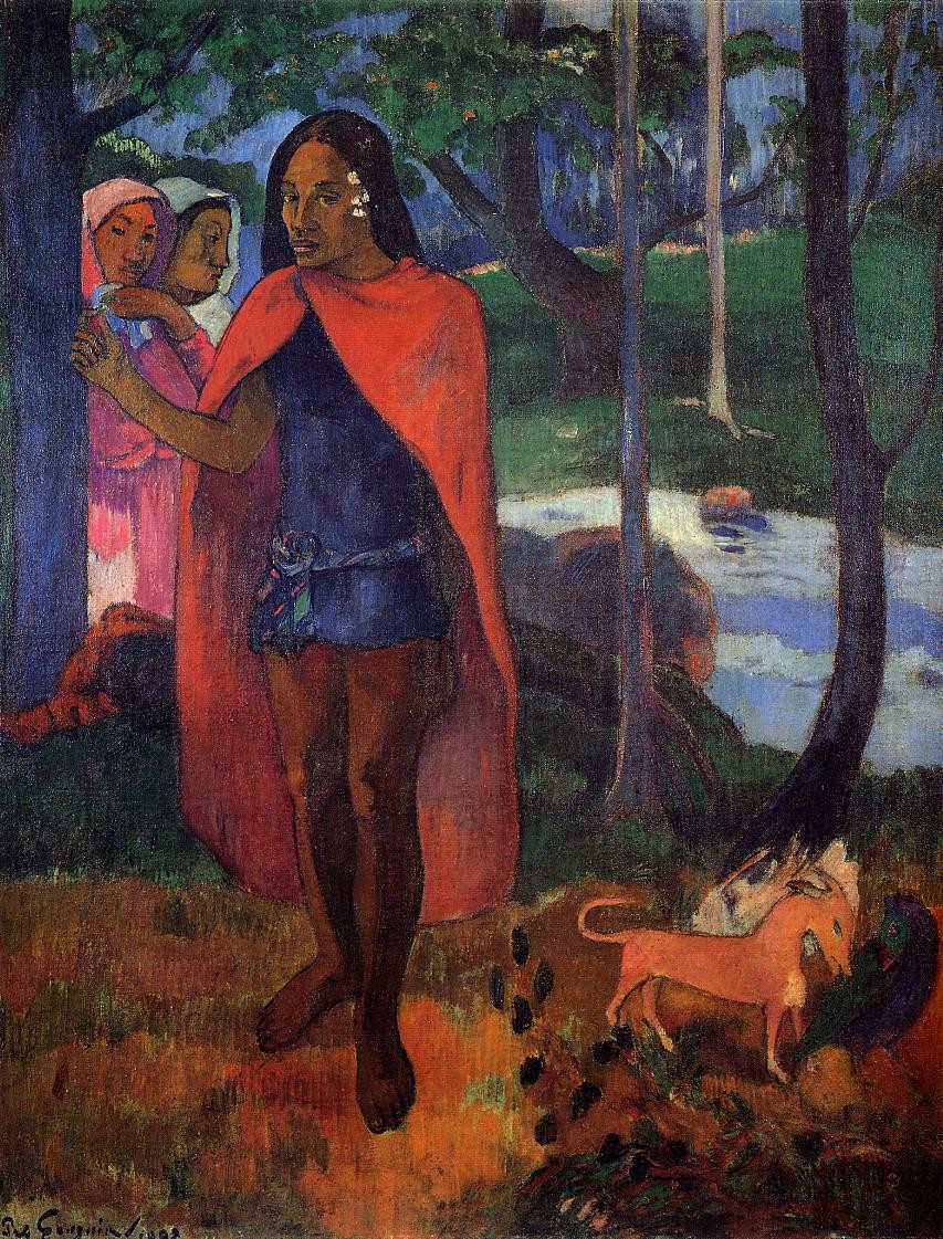 The Sorcerer of Hiva Oa (Marquesan Man in the Red Cape) by Paul Gauguin