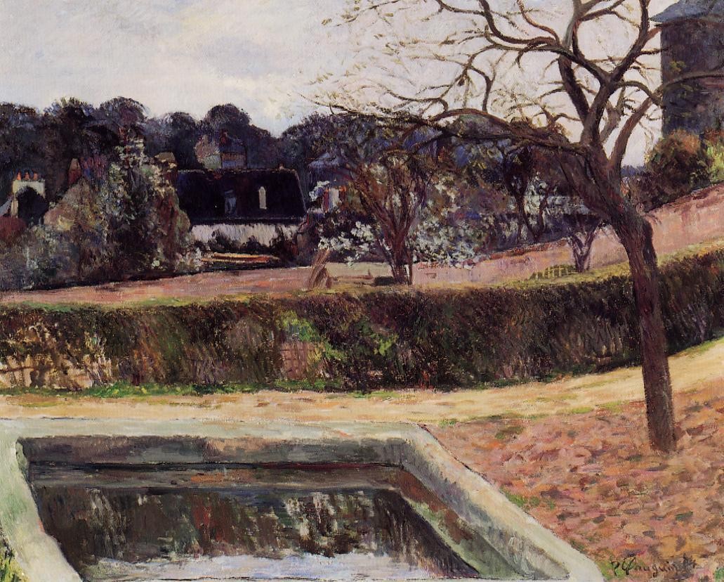 The square pond by Paul Gauguin