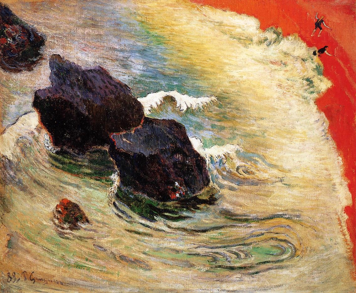 The wave by Paul Gauguin