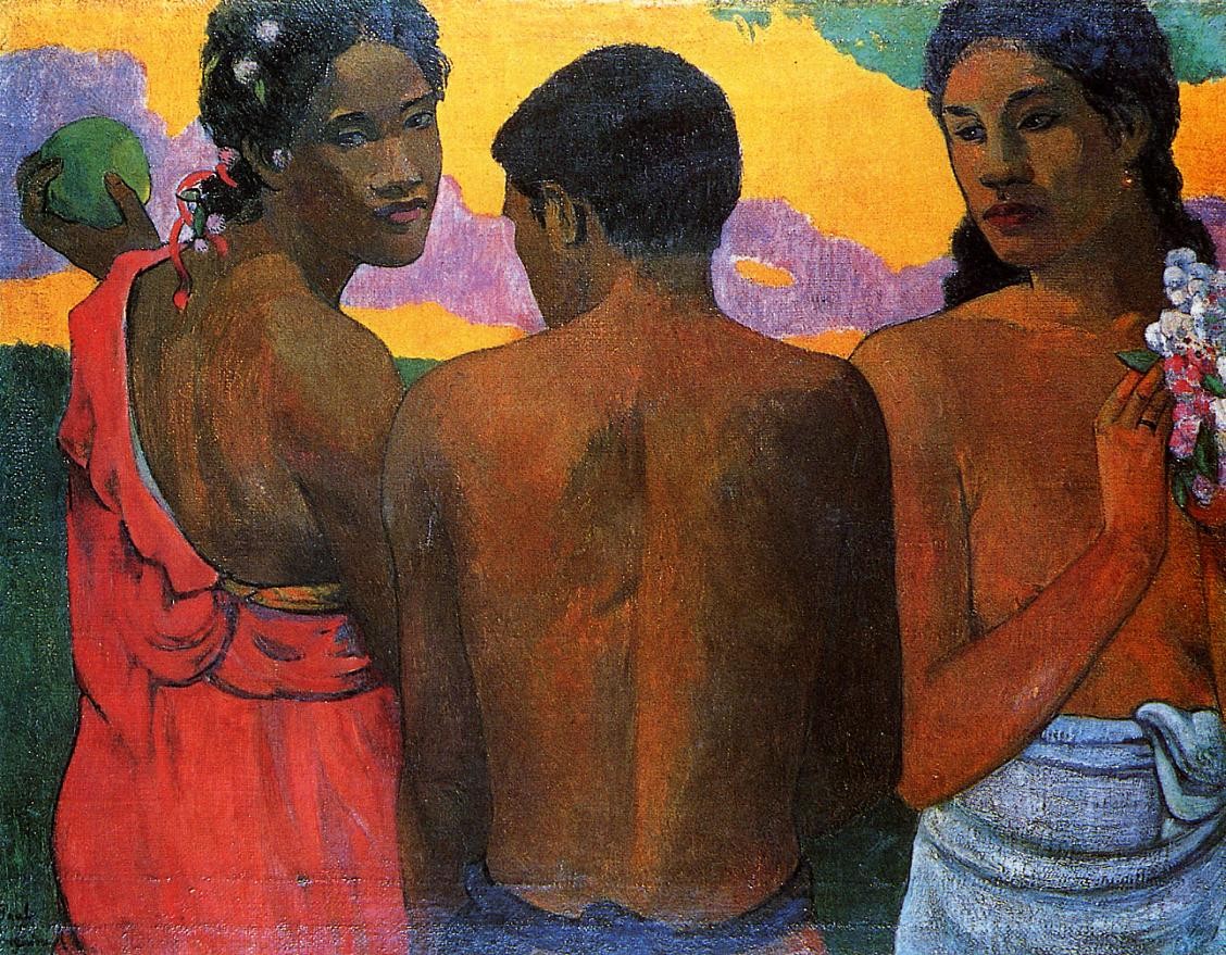 Three Tahitians by Paul Gauguin