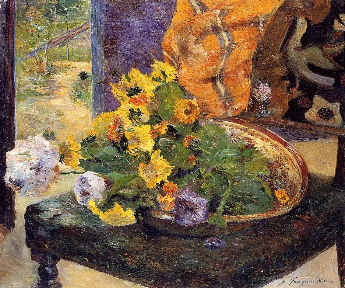 To Make a Bouquet by Paul Gauguin