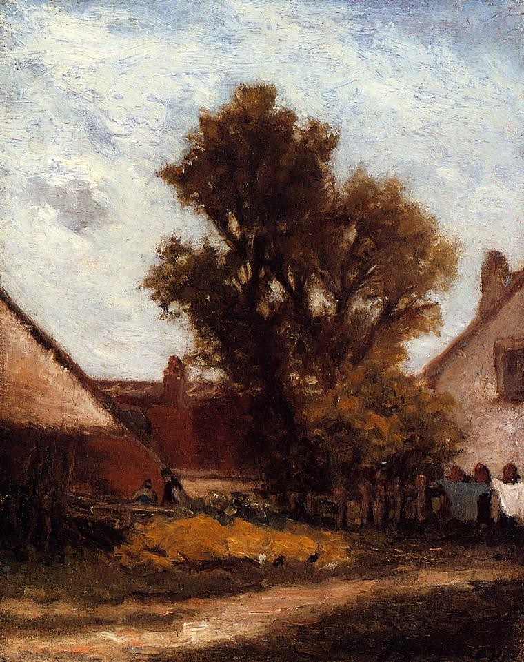 Tree in the farm yard by Paul Gauguin