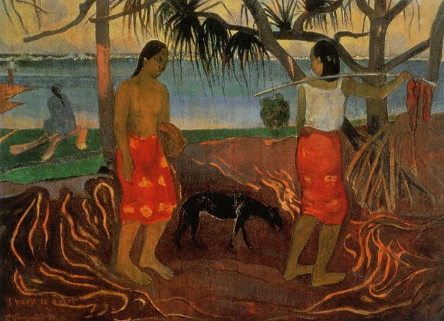 Under the Pandanus by Paul Gauguin