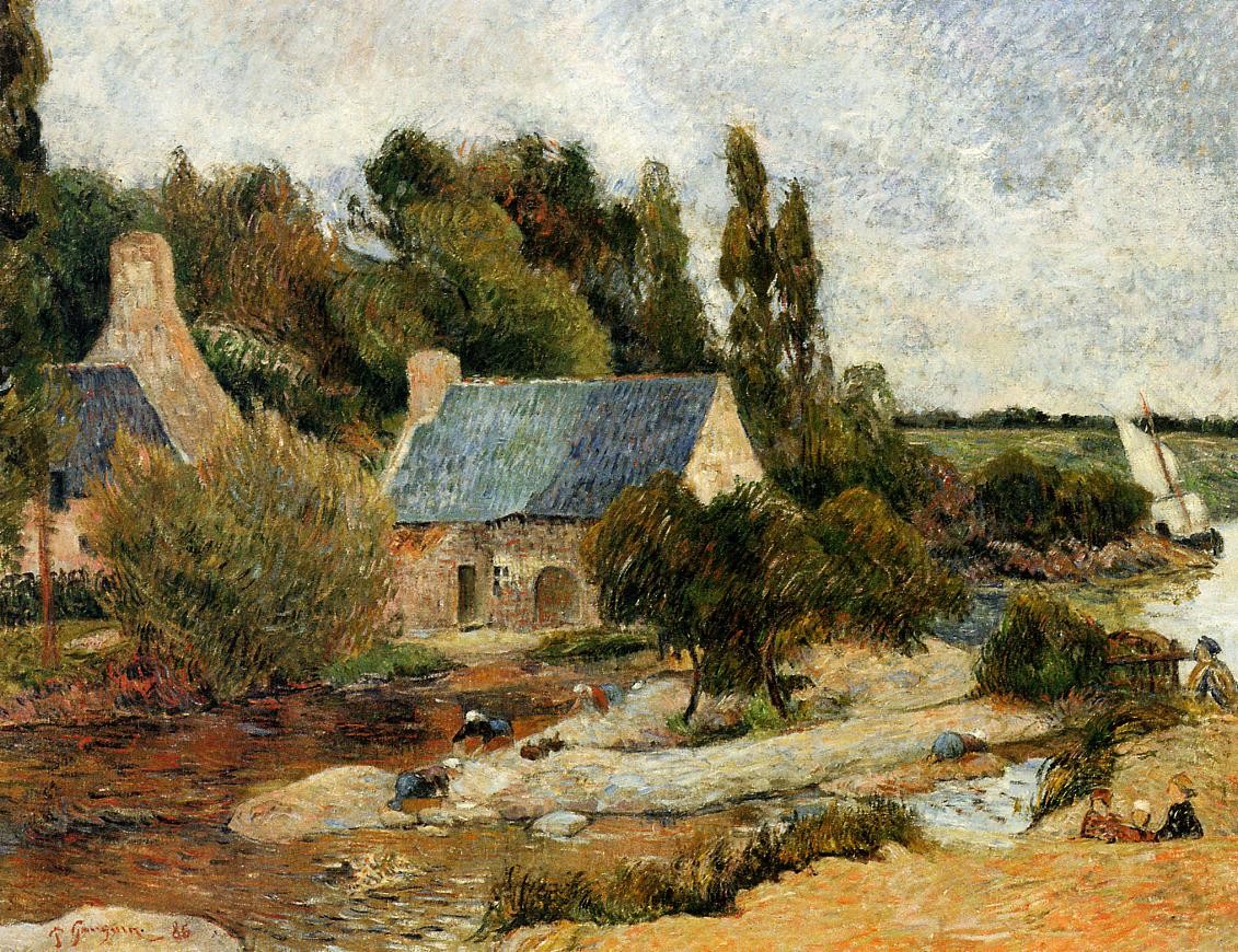 Washerwomen at Pont-Aven by Paul Gauguin