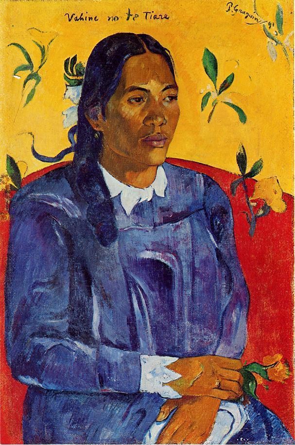 Woman with a Flower by Paul Gauguin