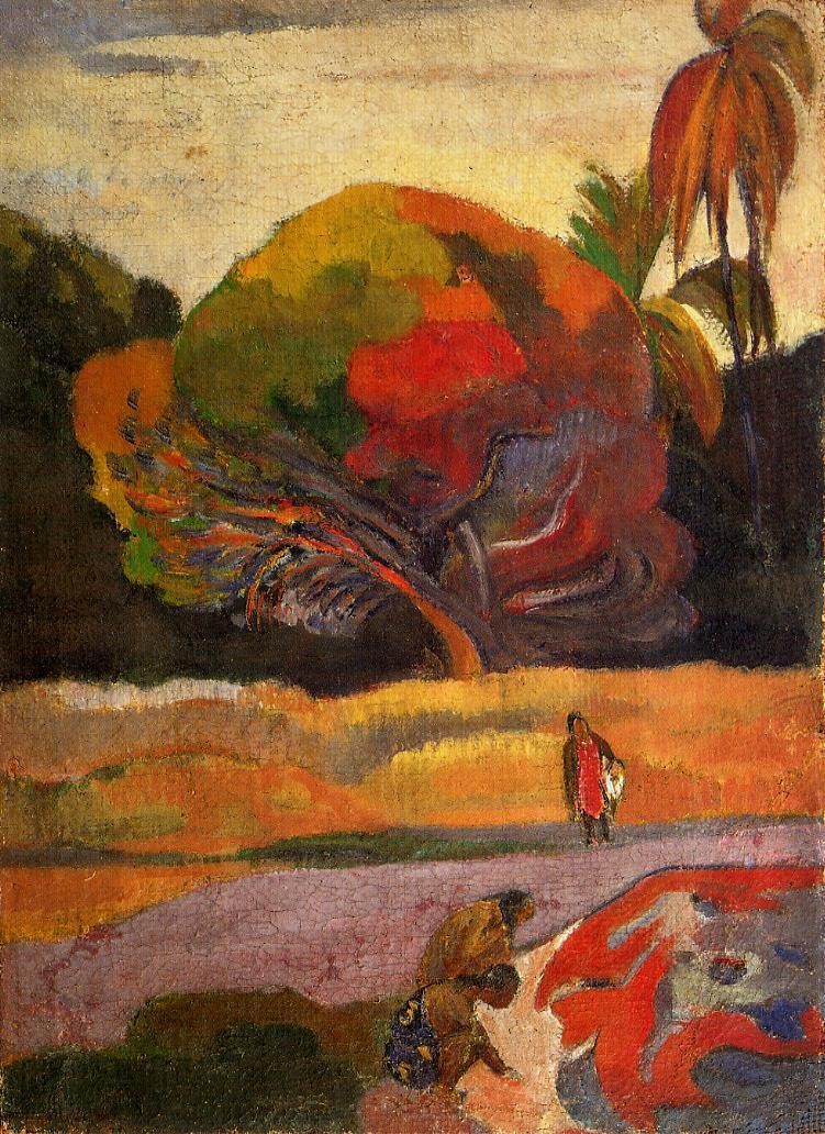 Women at the riverside by Paul Gauguin