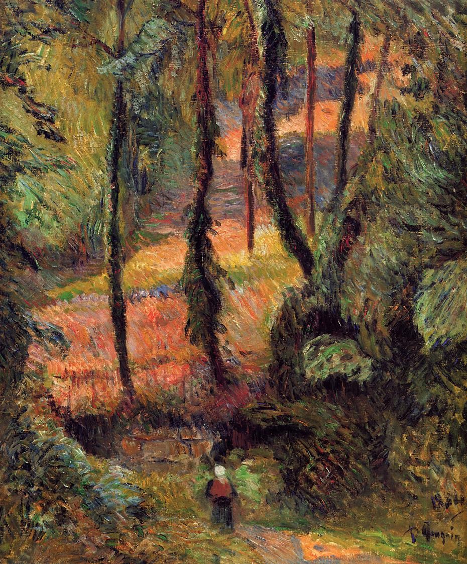 Wooded path by Paul Gauguin