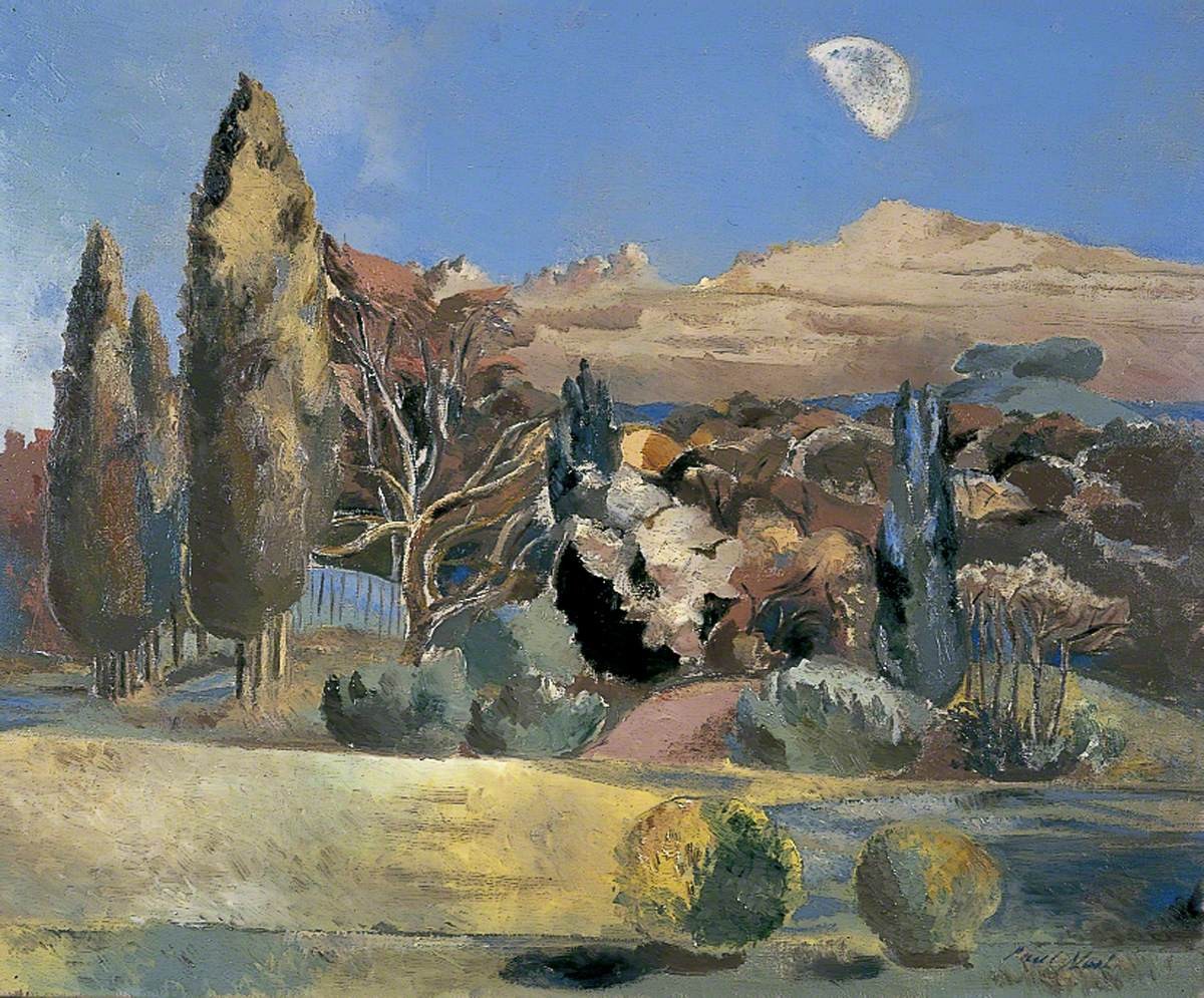 Landscape of the Moon's First Quarter by Paul Nash