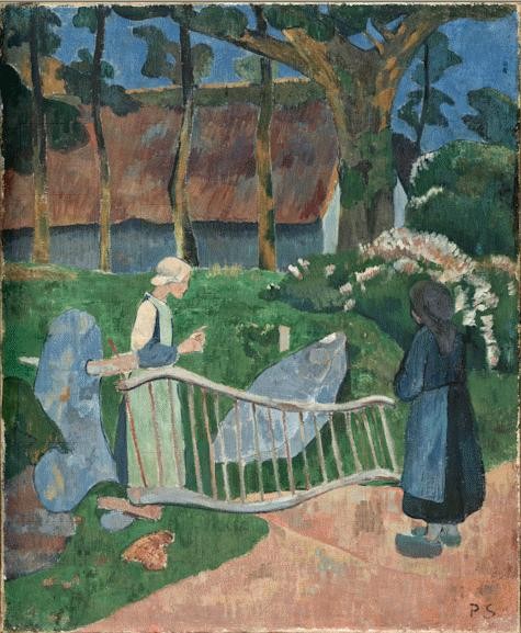 The flowered barrier by Paul Serusier