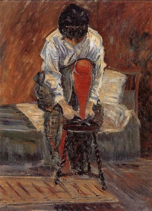 Red silk stockings by Paul Signac