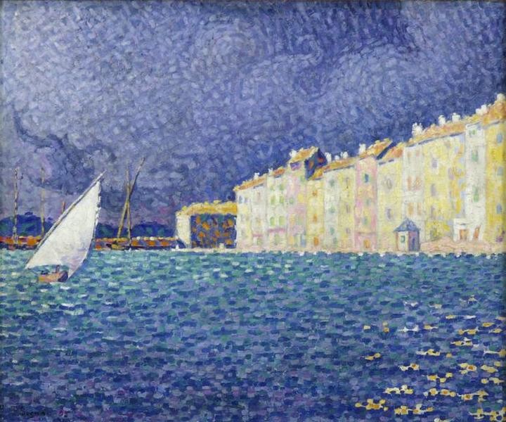 Saint Tropez, the storm by Paul Signac