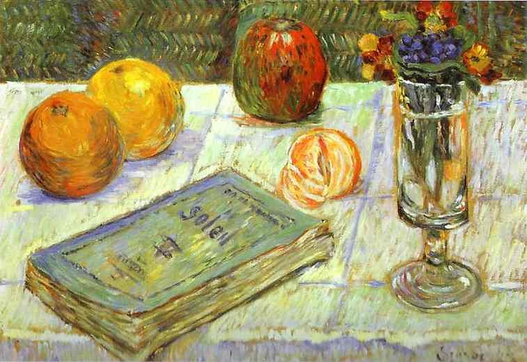 Still Life with a Book by Paul Signac