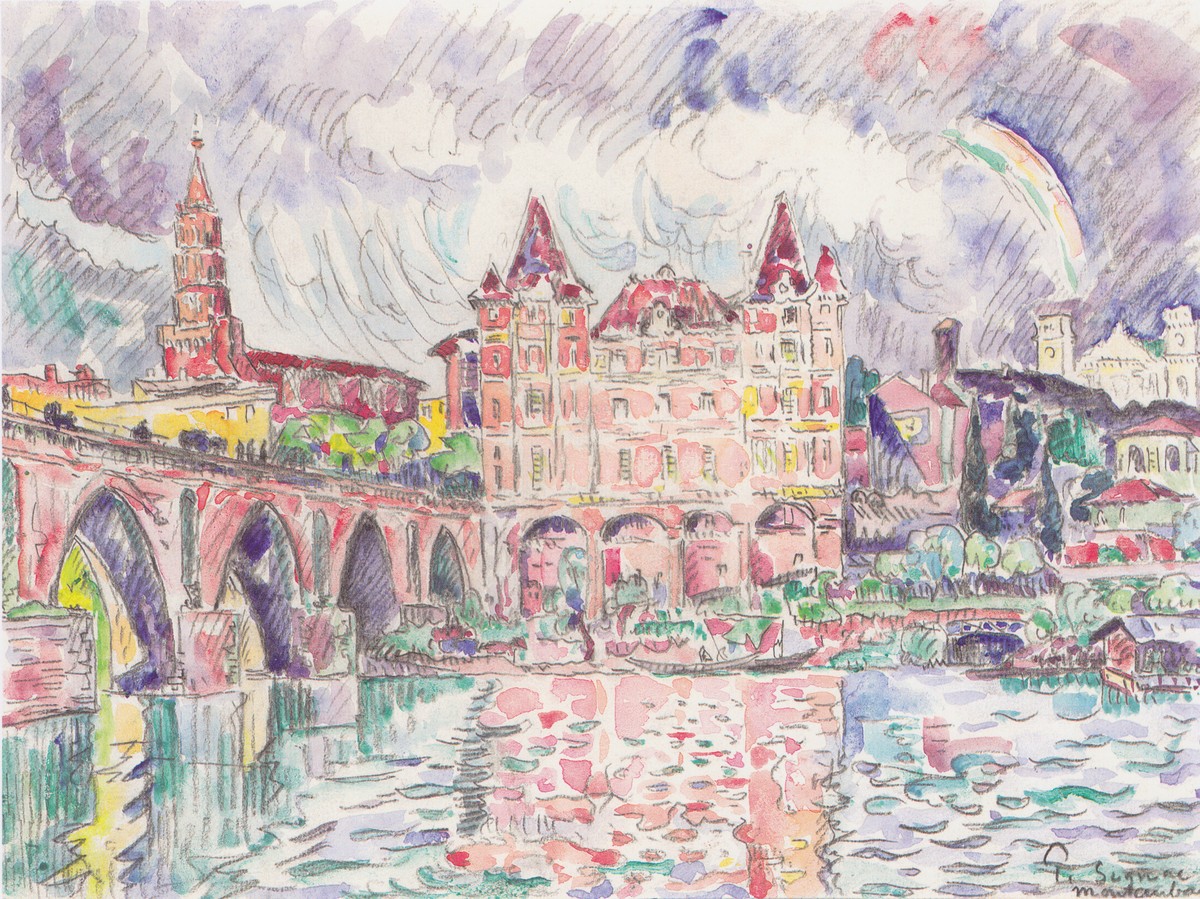 The Look at Montauban in rain by Paul Signac