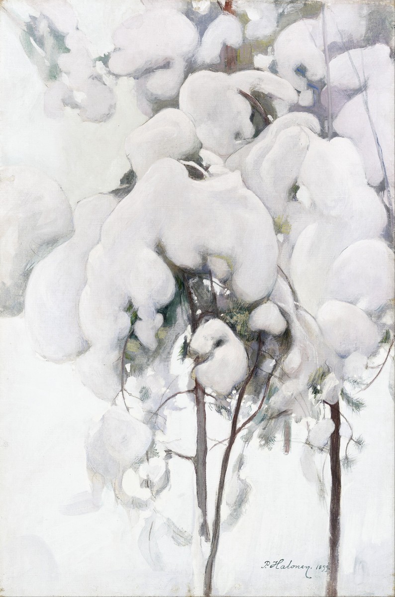 Snow-covered Pine Saplings by Pekka Halonen