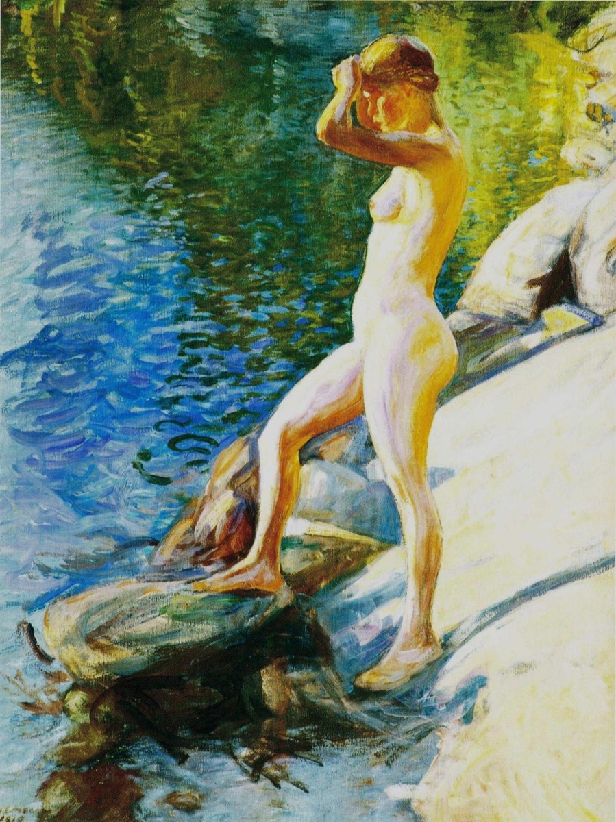 Uimaan Lähdössä by Pekka Halonen