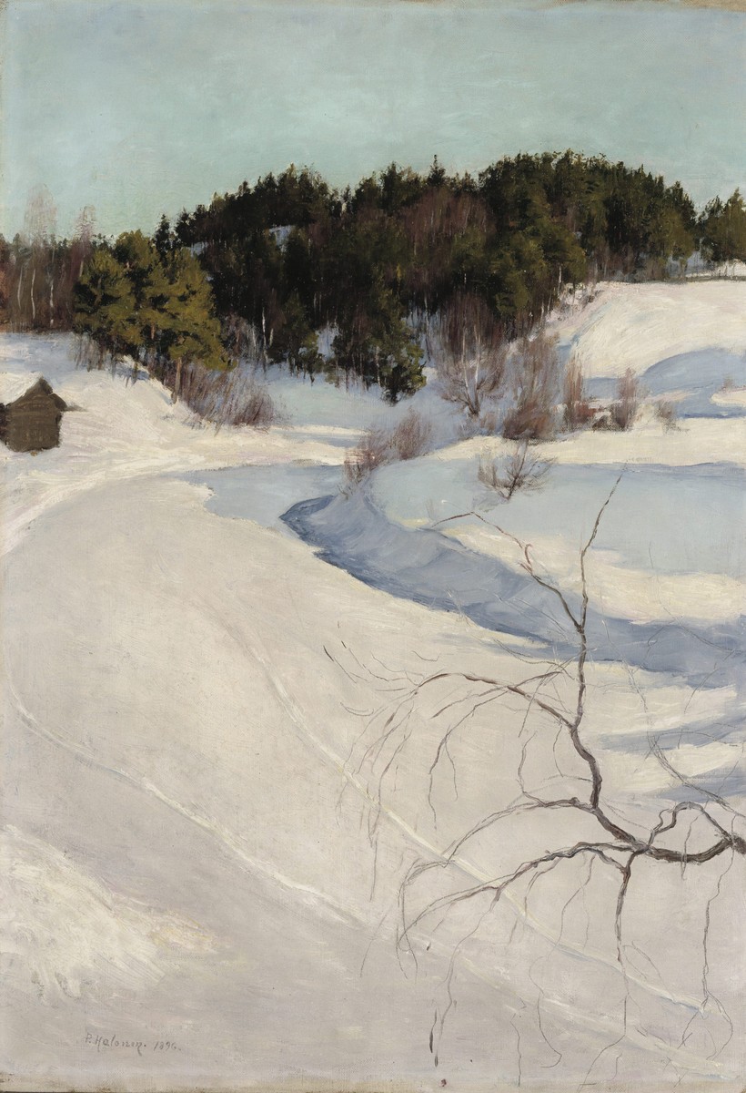 Vinterlandskap Från Myllykylä by Pekka Halonen