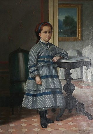 Portrait of a girl by Pere Borrell del Caso