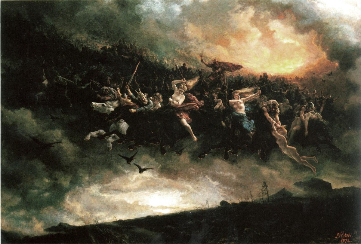 Asgårdsreien, a Norse version of Wild Hunt by Peter Nicolai Arbo