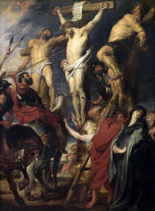 Christ on the Cross Between the Two Thieves by Peter Paul Rubens